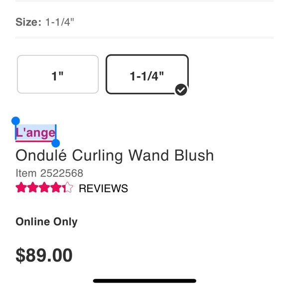 Lange Rose Gold 32 mm Titanium Blush Curling Wand - Picture 2 of 13